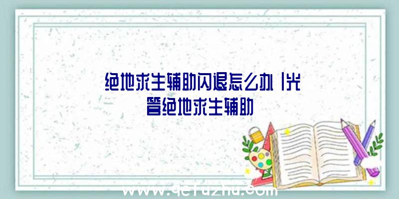 「绝地求生辅助闪退怎么办」|光管绝地求生辅助